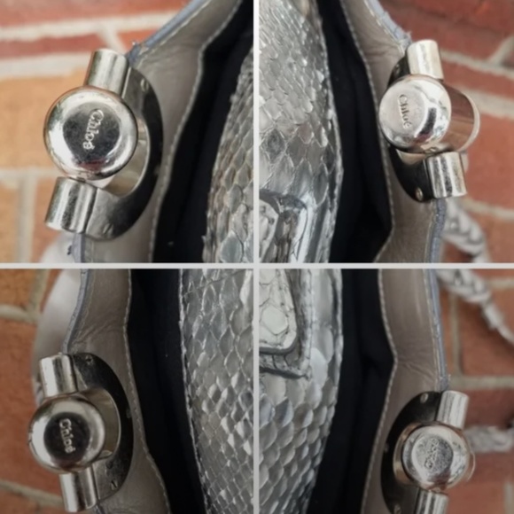 Limited Edition Chloe Python Heloise in silver - Picture 5 of 16